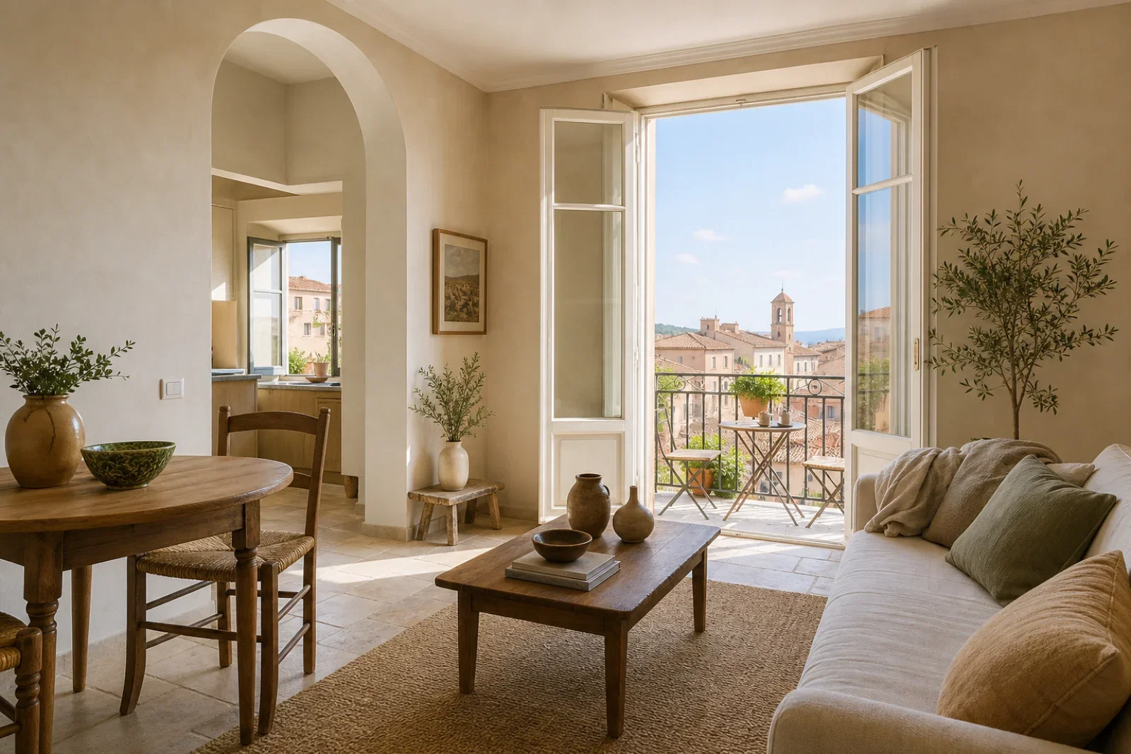Soggiorno con balcone